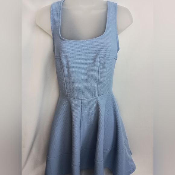 Lulu's Barbiecore Light Blue Periwinkle Fit And Flare Cottagecore Dress(#1,541) - Picture 7 of 7